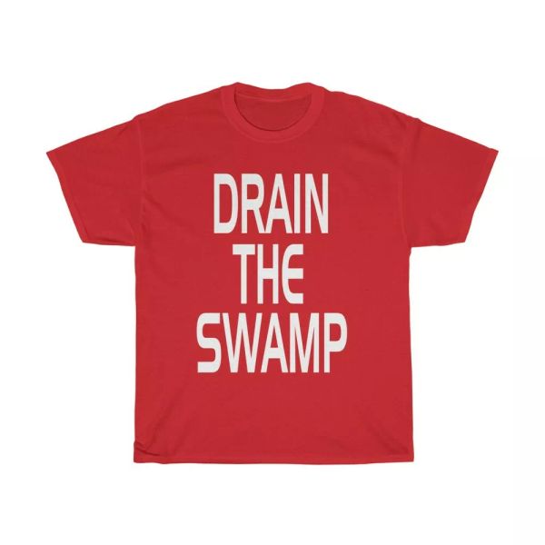 

drain the swamp heavy cotton tee, White;black