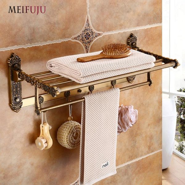 

towel racks meifuju black bathroom antique bronze aluminum rack with hook bath shelf active holder foldable european
