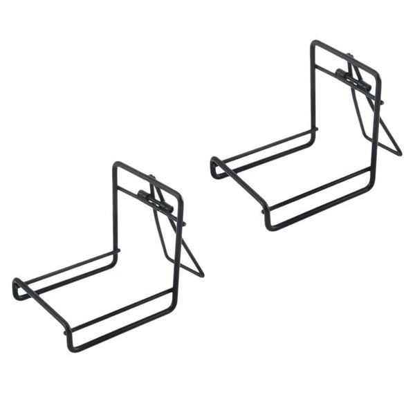 

2pcs multifunctional useful durable kitchen gadget storage rack metal holder hooks & rails