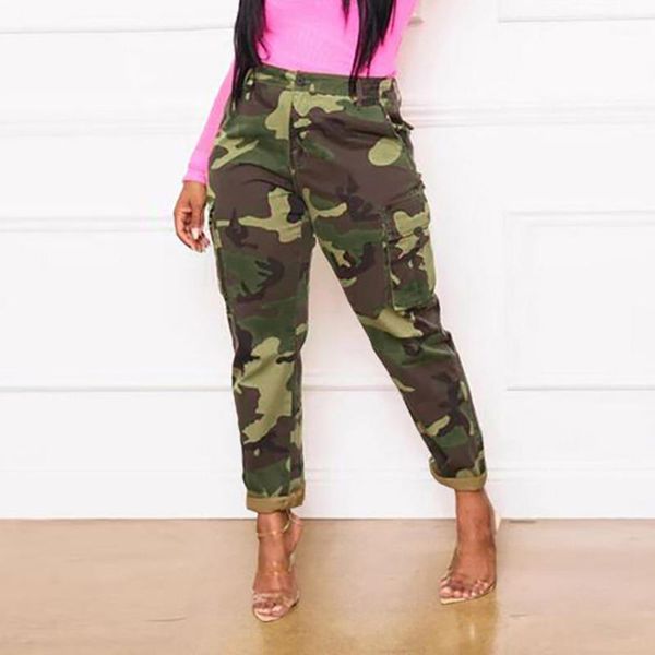 

women's pants & capris fashion lady high waisted camouflage casual style thin leg trousers army waist jogging 11.14, Black;white