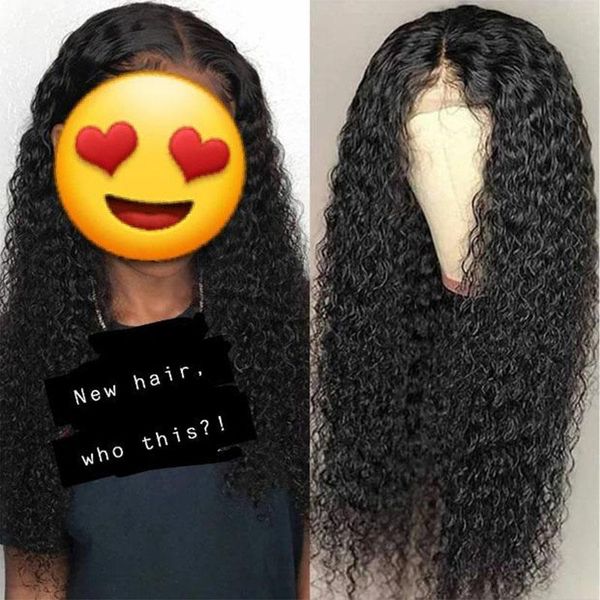 

synthetic wigs black loose curly lace front baby hair heat resistant fiber water wave for women daily