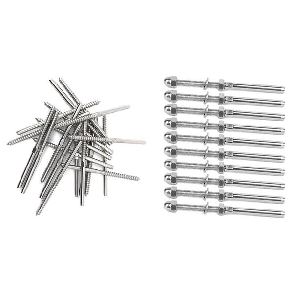 

hand tools 20 pcs 4 inch lag screw stud thread fitting terminal & 50 10cm cable tensioner threaded end