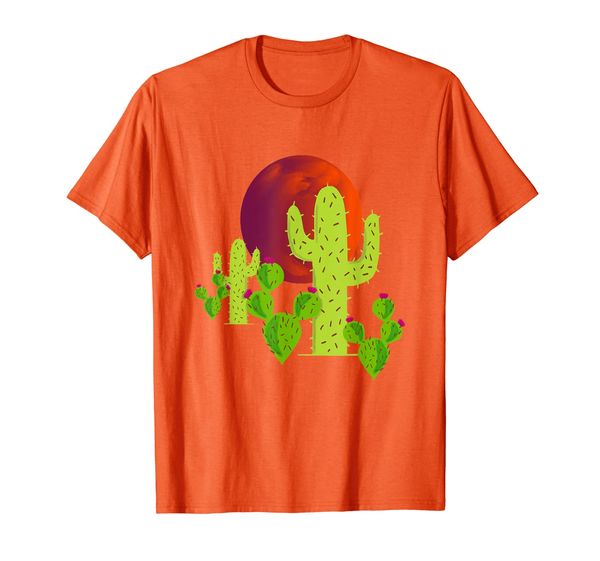 

southwest cactus desert t shirt, White;black