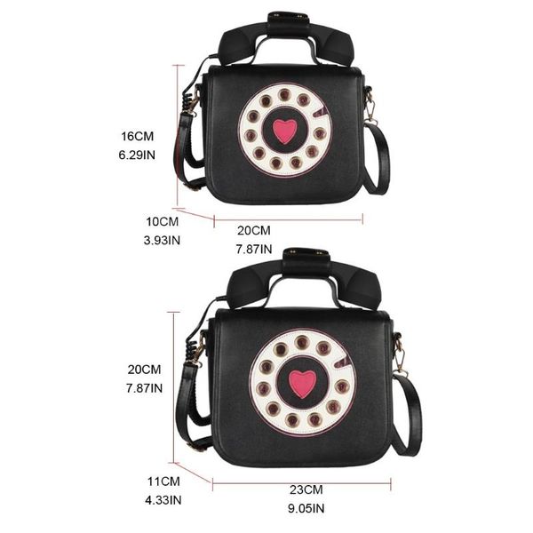 

duffel bags cpdd telephone shaped pu leather shoulder for women crossbody purses handbags messenger bag with adjustable strap