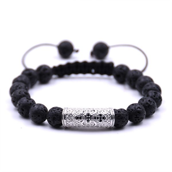 

special offer 70% off hand woven bracelet micro with zircon natural stone bracelet 8mm turquoise, Black