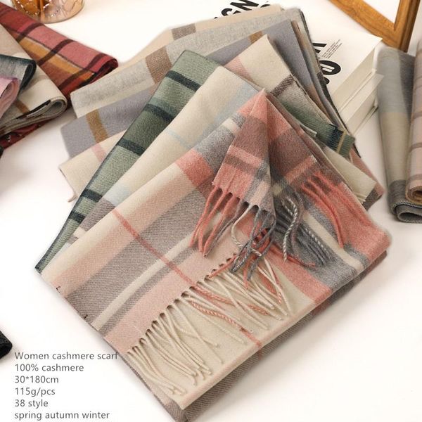 

scarves naizaiga 100% cashmere women winter warm plaid long thin scarf fashion shawl couples sweetheart wrap , sn322, Blue;gray