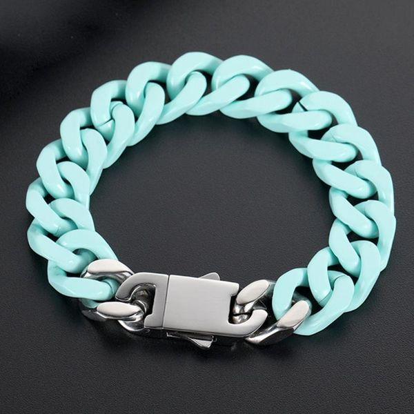 

tennis titanium steel hip hop baking paint men's bracelet necklace trend cuban factory, Golden;silver