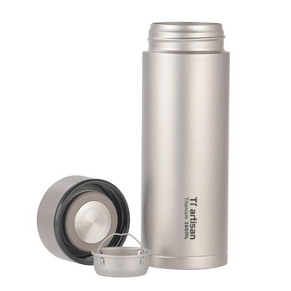

water bottle tiartisan quality double wall titanium vacuum flasks 380ml car thermo cup coffee tea travel mug thermol