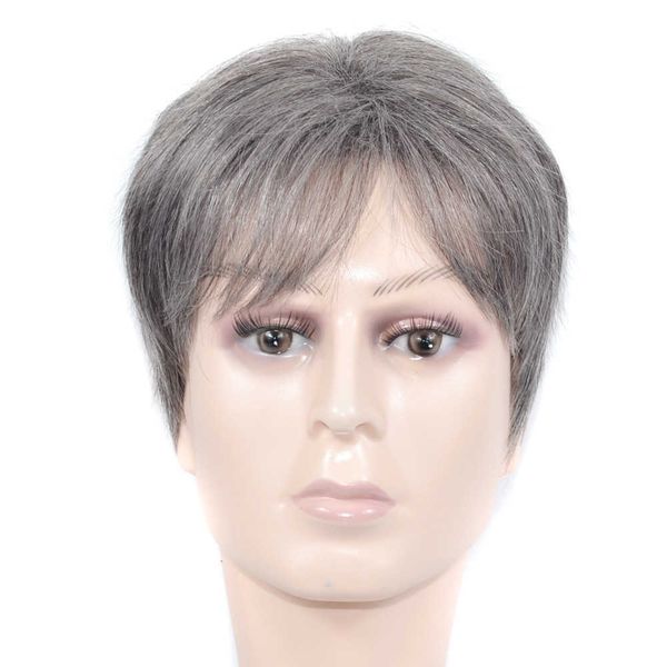 

men's middle-aged and elderly wig, grandpa's wife's grandm's fake cover, stage performance, head cover of white, Black