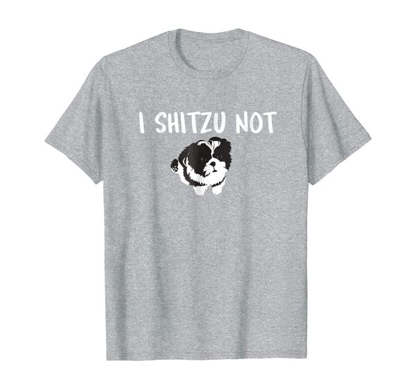 

shih tzu dog owner funny gift t shirt, White;black