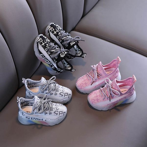 

baby athletic kids shoes infant sneakers girls boys children footwear summer casual toddler running shoe b7684, Black