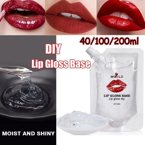 

clear lip gloss diy lipstick raw material gel base oil non-stick fashion beauty handmade moisturizing liquid lipstic 1