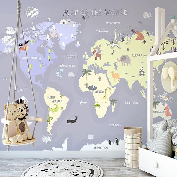 

wallpapers custom mural hand painted cartoon animal poster interior children room boys bedroom wall decoration 3d po wallpaper