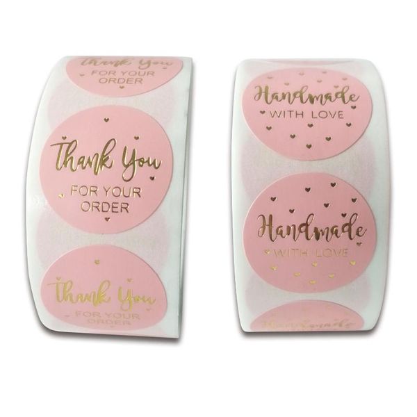 

whatilife stamping pink thank you gift sealing stickers labels self-adhesive envelope scrapbooking party gifts decor sticker wrap