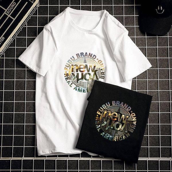 

women's t-shirt 100% cotton short-sleeved men's and summer family suit half-sleeved couple top, White