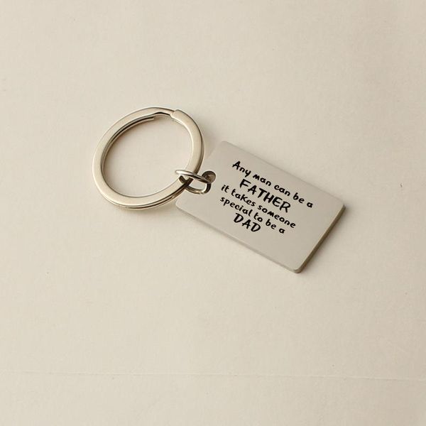 

keychains square keychain for man cute letter keyrings pants any can be a father pendants silver color stainless steel jewelry brelok
