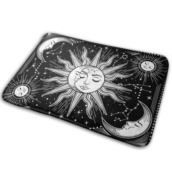 

vintage retro antique sun and moon doormats door mat carpet non-slip floor ultra absorbent front mats entrance decor carpets