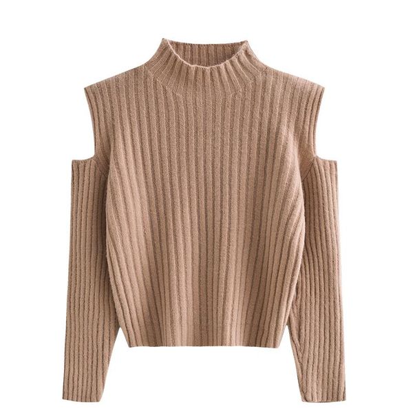 

women's sweaters slash neck patchwork knit women sweater 2021 autumn winter long sleeve pullovers female fashion off shoulder, White;black