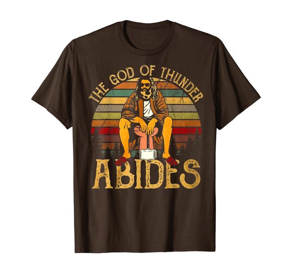 

vintage retro father's day the god of thunder abides gift t-shirt, White;black