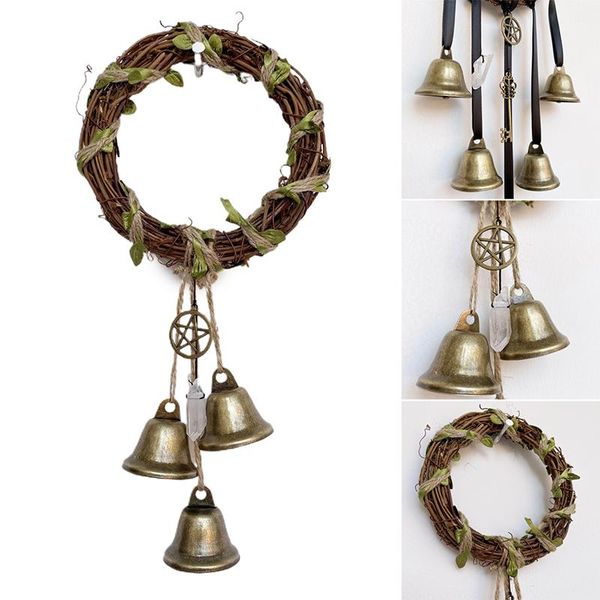 

decorative objects & figurines wind chime rattan weaving rope ring vintage mysterious decoration for door window balcony aesthetic room deco