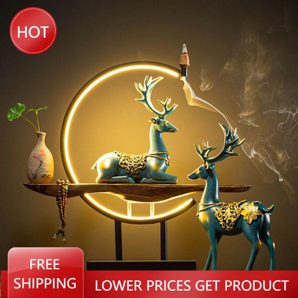 

fragrance lamps cute animal incense burner light ornament backflow water fall indoor diffuser burn inscence holder encens relaxing decor ag5