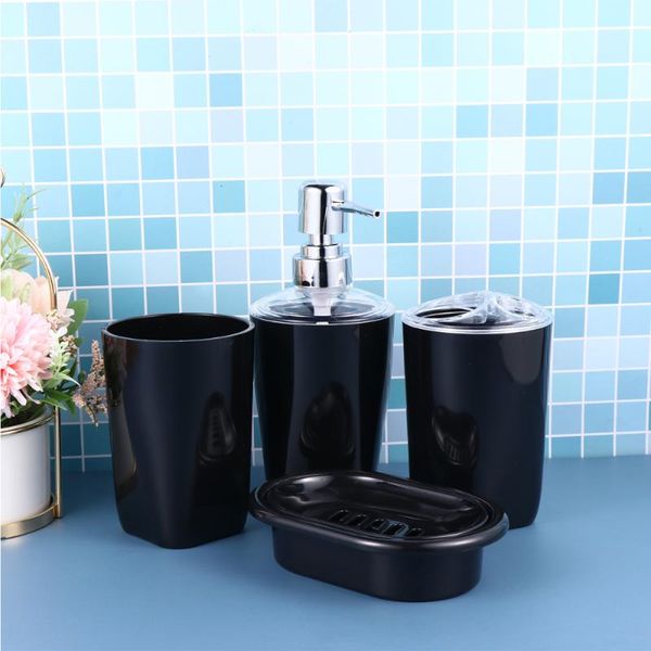 

4pcs assorted bathroom supplies toothbrush cup soap holder stand lotion bottle festival gift set bath accessory