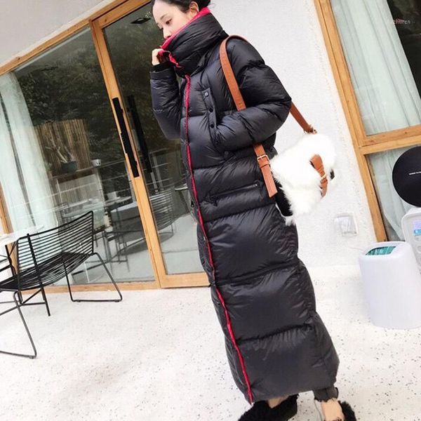 

women's down & parkas 2021 winter long 90 %white duck coat female warm parka fashion women jacket black coats yrf42