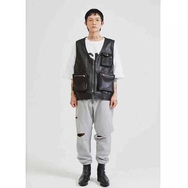 

hip hop hip-hop broken hole legged sports pants men's, Black