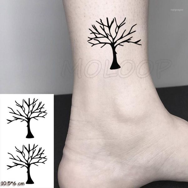 

waterproof temporary tattoo stickers withered tree bole small size tatto flash tatoo fake tattoos for man girl women1