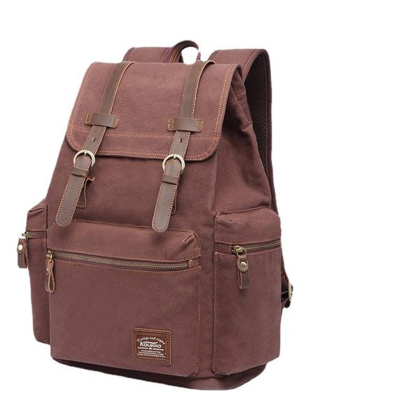 

outdoor bags sports backpack canvas schoolbag retro men's bag women's travel mountaineering leisure trend