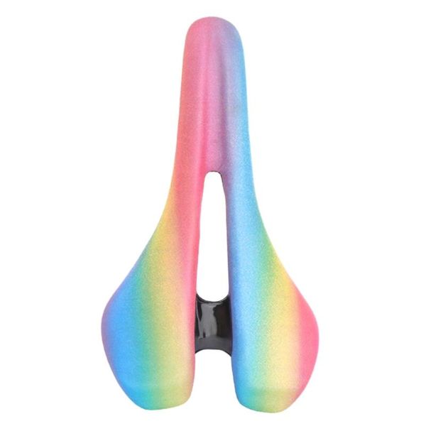 

bike saddles bicycle rainbow saddle mtb mountain road hollow pu leather cycling racing seat cushion