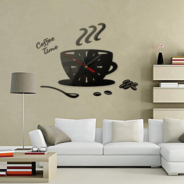 

wall clocks 3d clock modern design reloj de pared diy acrylic mirror stickers for kids room home decor large silent digital