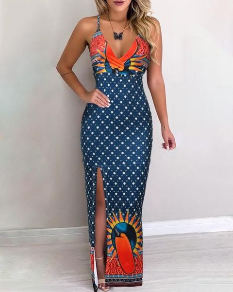 

factoryi9mq fitting feather print suspender split close 2019 peacock dress, White;black