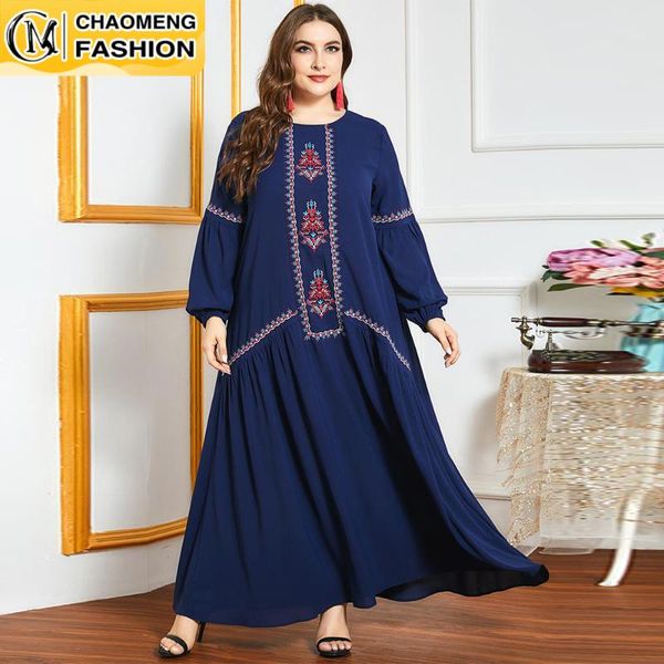 

casual dresses dubai abaya embroidered fashion plus size hijab dress turkey kaftan islam clothing muslim for women vestidos arabic maxi robe, Black;gray