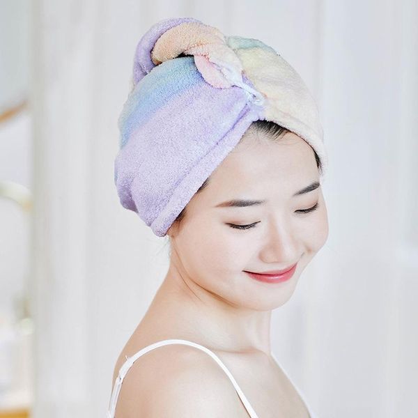 

towel 1/2/3 pack colorful hair for women lady girls super absorbent multicolored quick dry turban drying curly long