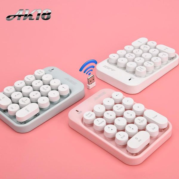 

keyboards ajazz ak18 mini 18 keys wireless number numeric keypad digital keyboard