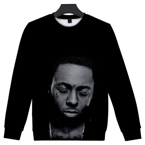 

men's hoodies & sweatshirts trendy funny hip hop men/women fashion lil wayne sweatshirt 3d capless hatless polluver boys/girls casual, Black