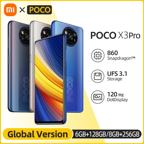 

xiaomi poco x3 pro global official version 5160mah battery face id fingerprint identification 6.67 inches