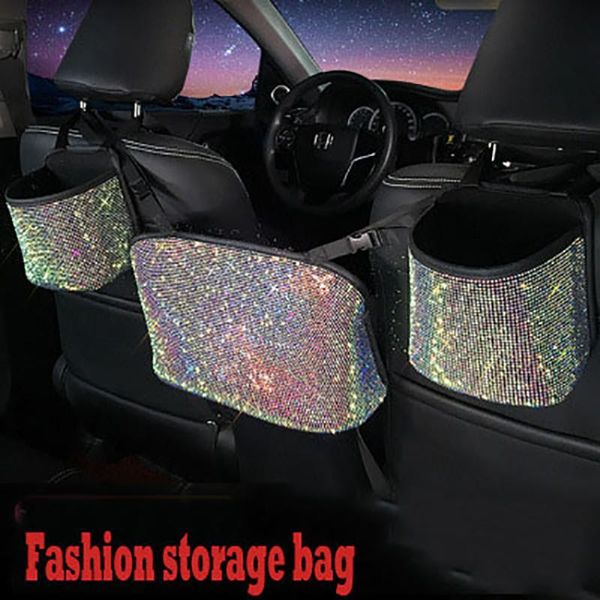 

car organizer storage net pockets between seats bag middle rear hanging seat back