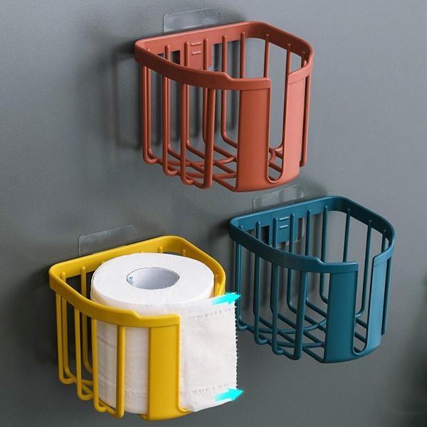 

wall mounted black toilet paper holder tissue roll storage shelf bathroom accessories kitchen basket holders