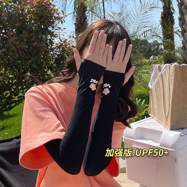 

ice silk sun protection sleeve for women's versatile summer uv riding driving hand arm gloves