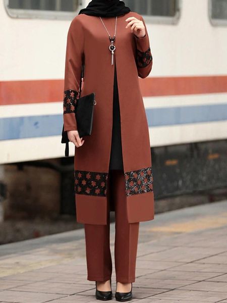 

ethnic clothing muslim women's middle east suit two-piece southeast asian, Red