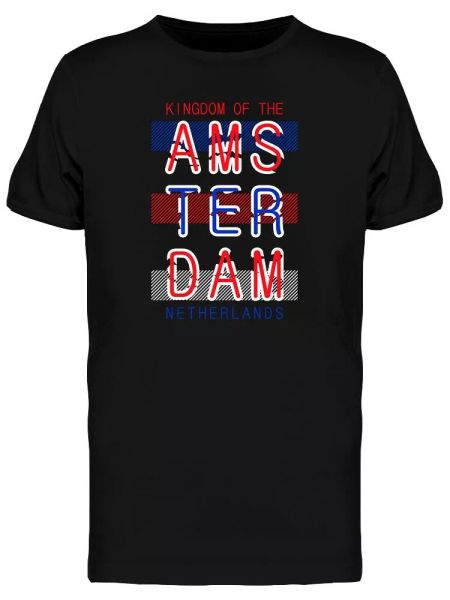 

Amsterdam Kingdom Graphic Tee Men's -Image by Shutterstock, White;black