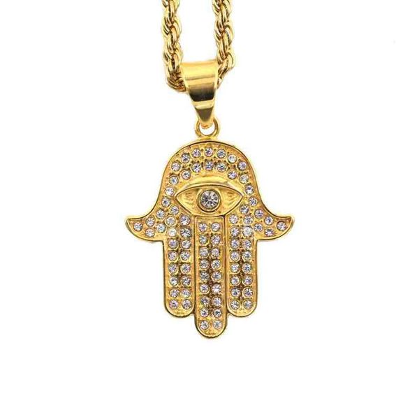 

hamsa hand necklace women chain vintage jewelry chains, Silver