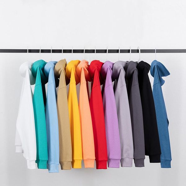 

men's hoodies & sweatshirts 380gsm autumn pullover style sweatshirt mens bulk oversized hoodie white, Black