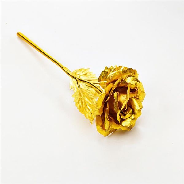 

decorative flowers & wreaths 10pcs fake foil artificial flower plated rose for girlfriend wife bithday gift party home decor