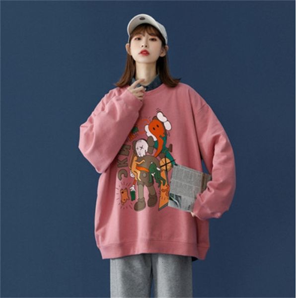 

mens sweater chao brand sweater men's korean loose chic 2021 new hong kong style student coat, Black