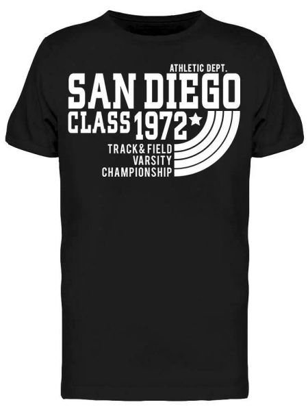 

san diego class 1972 tee men's -image by shutterstock, White;black