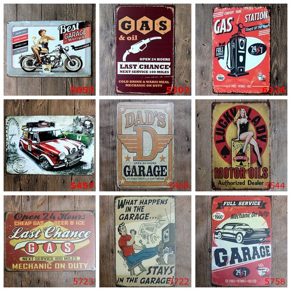 Auto Motorrad Lokomotive Wanddekoration Metall Malerei Nummernschild Retro Home Bar Garage Schild Wände Dekor 20 * 30 cm / 7,9 * 11,8 Zoll XG0238