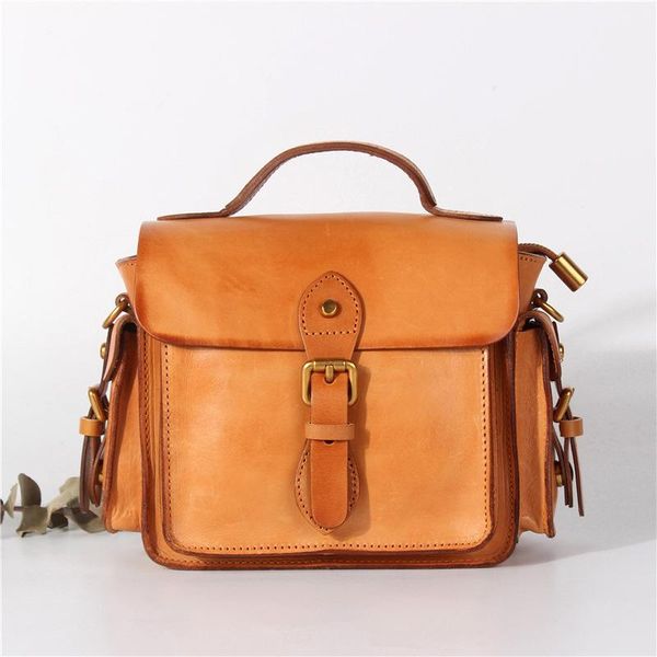 

evening bags first layer veg-taned genuine leather women shoulder bag handbag 2021 luxury designer messenger